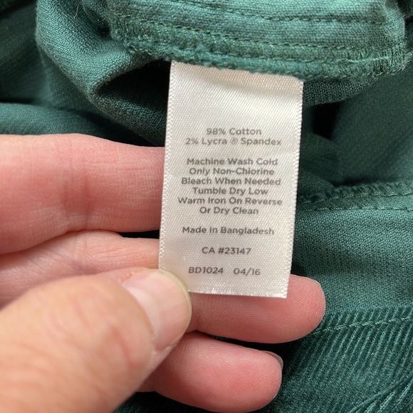 10 // Talbots Green Corduroy Mini Skirt - Picture 5 of 5